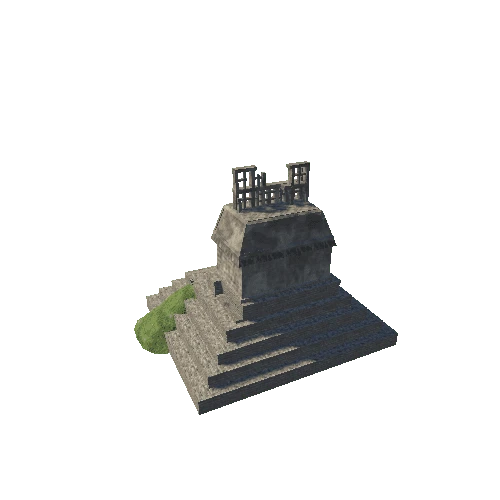 Mayan pyramid temple of the cross